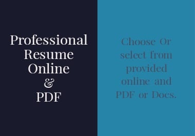 Professional Resume PDFs Stand Out Online & Impress Employers