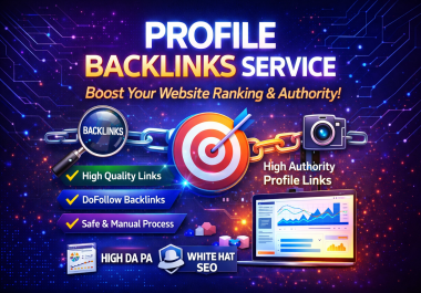 I Will Create 510+ Profile and 20 Web2.0 Manual Backlinks