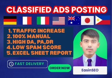 200 Classified Posting - Manual Advertising to Boost Traffic and Leads