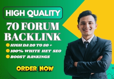 I will provide 60 forum posting dofollow backlinks with high quality backlinks