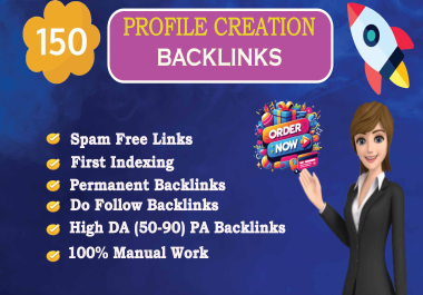 Obtain 150 Top-Tier Profile Backlinks for Enhanced SEO and Higher Rankings