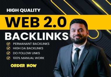 I will build 60 high DA Web 2.0 backlinks for better SEO