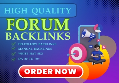 I will do Manually 60 Forum Posting and high authority forum backlinks and google rank