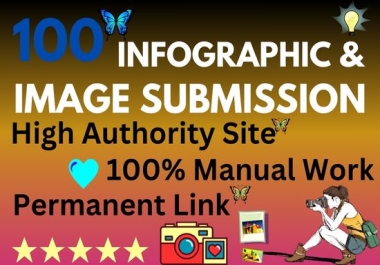 Manually Submit 100 Infographics or Images to High-Authority Sharing Sites