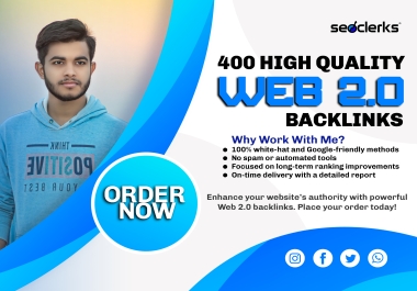 400 Manually Created Web 2.0 Backlinks for Stronger SEO Rankings