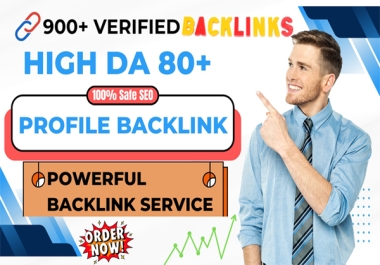 I will Build 900+ High DA Profile Backlink for SEO Services