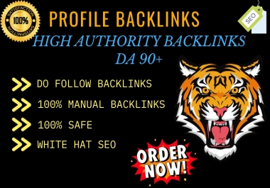 I will do 110+ manual high domain authority SEO profile backlinks