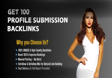 100 Profile Submission Backlinks - Boost Authority & Credibility