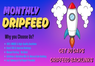 Boost Your Rankings with 30 Days of High Quality Drip Feed Backlinks