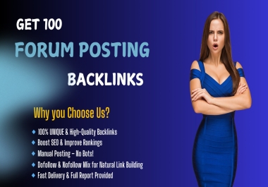 100 Powerful Forum Backlinks - Boost SEO on Google