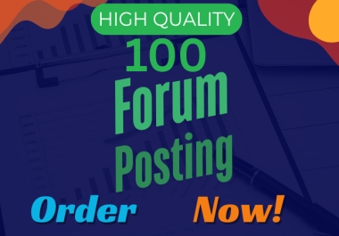 I will manually create high-quality forum posts for SEO backlinks