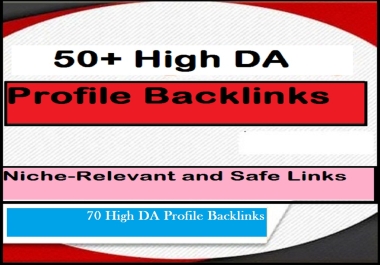 I will build 70 high da profile backlinks manually for SEO ranking