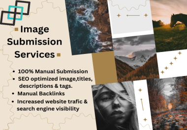 i will provide 50 image submission backlinks for Ranking websites