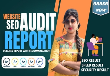 I Will Provide a Detailed Website Audit Report to Imp...