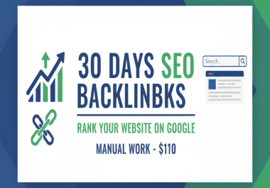 Rank Your Website on Google with 30 Days SEO Backlinks Manual Work