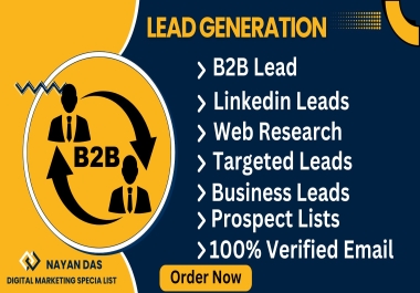 I Will Provide Targeted B2B Leads for Any Industry with 100 Verified Emails
