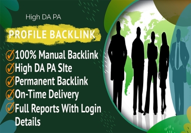 I Can Manually Create 110 High Domain Authority SEO Profile Backlink