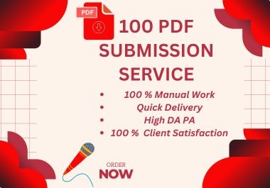 I will professionally submit PDF Documents to any platform or website
