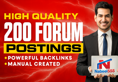 200 Premium Forum Backlinks Done Manually for Safe SEO Boost