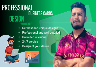 Design professional business cards for your business