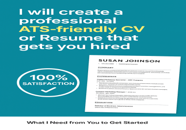 I will design a professional ATS-friendly CV or Resume that gets you hired