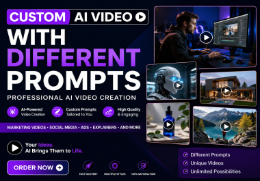 optimize Custom Ai video with different prompts methed