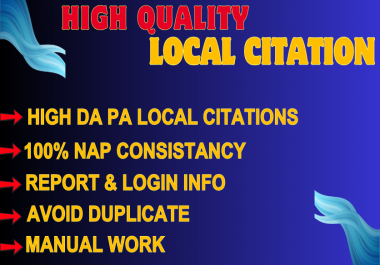 Get manual 100 local citations with 100 NAP accuracy