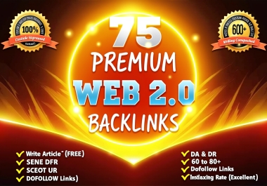 Powerful Web 2.0 Backlinks - 100 Manual,  High DA,  SEO-Optimized