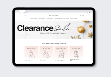 Shopify and Wordpress Website Homepage Design