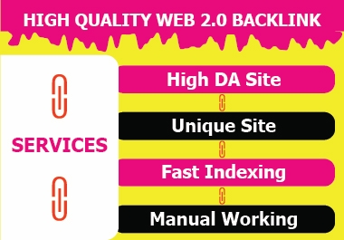 High Quality 100 WEB 2.0 Backlinks