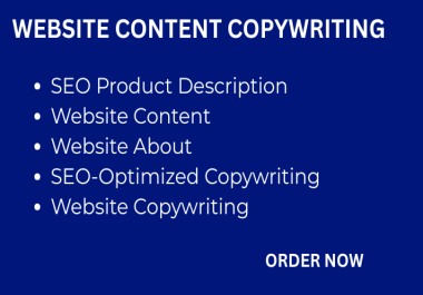 I will write seo optimized product description,  seo website content,  website copywriting