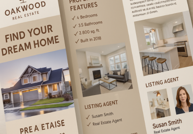 I will design your real estate brochure to attract customer