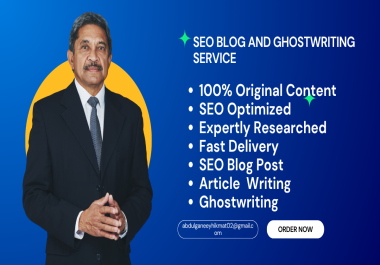 I will write 500 words engaging SEO blog posts and ghostwrite expert articles for your brand