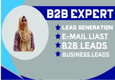 I will provide B2B lead generation,  business lead and email list leads.