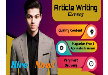1000+ words article accurate Grammar And Plagiarism Free