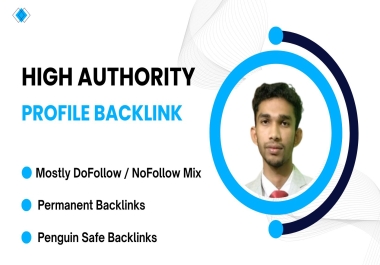I will build 100 High DA Indexable Profile Backlinks Manual,  Safe
