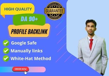 I will build 120 high authority DA 90 plus profile backlinks