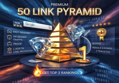50 Link Pyramid Tiered SEO Backlinks for Ranking Your Site