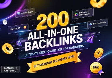 Premium 200 All In One White Hat Backlinks Complete SEO Link Building Solution