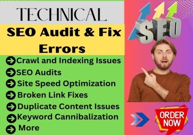 I will do Audit/Fix Technical SEO errors.