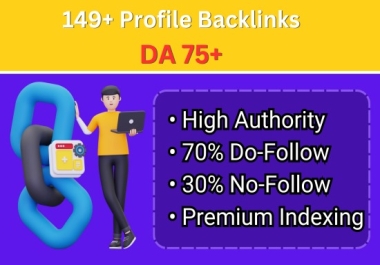 I will do organic high quality profile backlink SEO with DA 75 + to boost google ranking