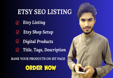 I will optimize your Etsy listings with SEO to boost your sales and ranking