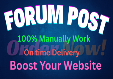 I will provide 50 Forum posting seo backlinks DA 40-98