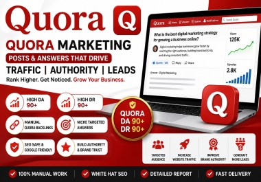 I will write engaging 5 Quora questions and high-quality answers to boost traffic and authority