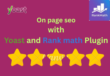I will do website on page seo with yoast seo and Rank math plugin