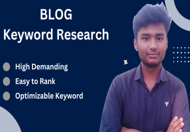 Blog SEO Keyword Research for higher ranking