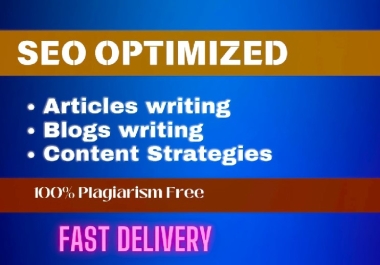 I will write 1000 words high quality SEO friendly articles and Blog Posts