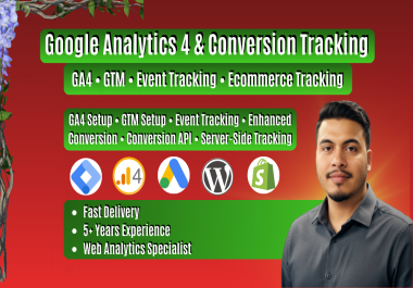 You will get GA4,  GTM & Conversion Tracking for Accurate Website Analytics