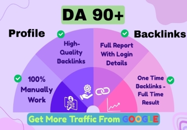 I Wil Provide 70 High Authority DA 90+ Dofollow SEO Profile Backlinks