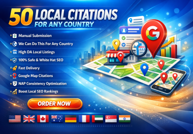 I Will Build 50 Local Citations for Any Country with Manual Submission